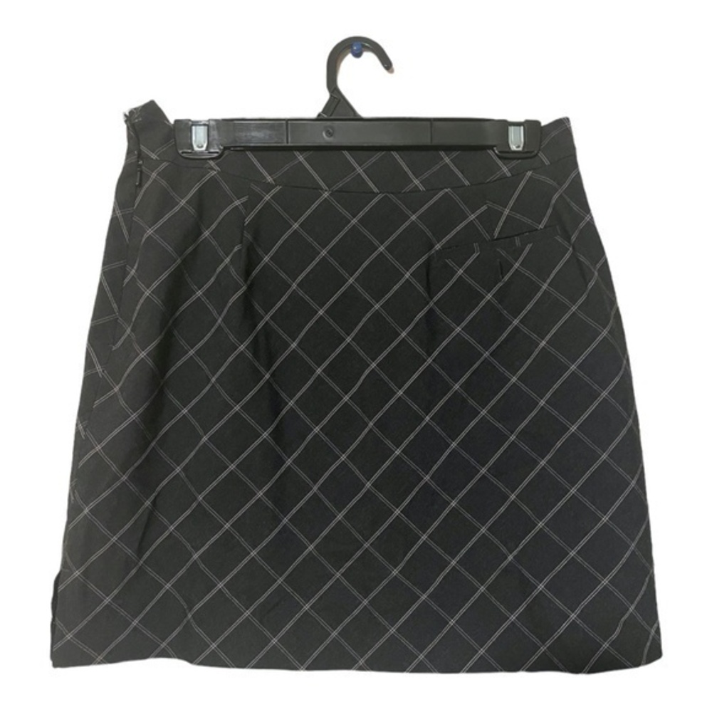 EP Pro Womens Golf Skort Grey Diagonal Plaid Academia Athletic Size 6